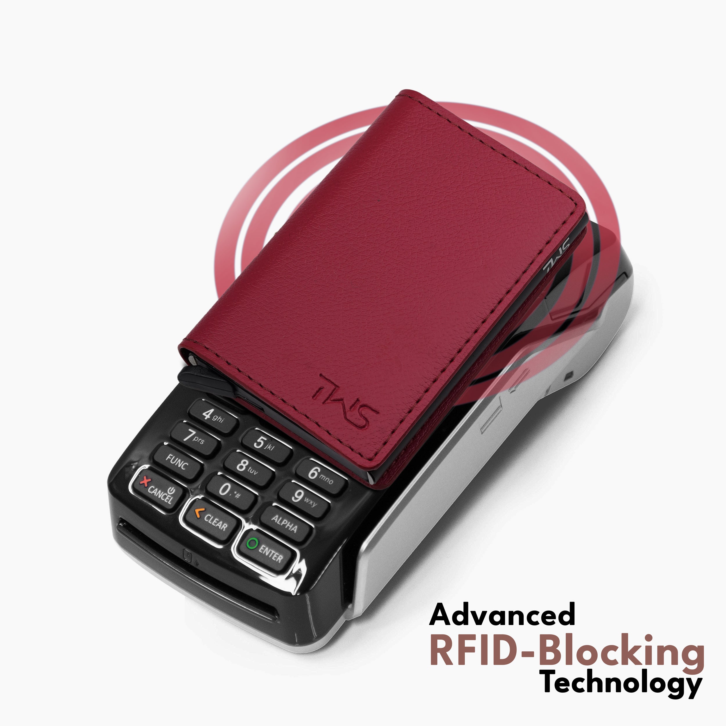 Vivid Vault RFID Protected Metal Cardholder - Maroon