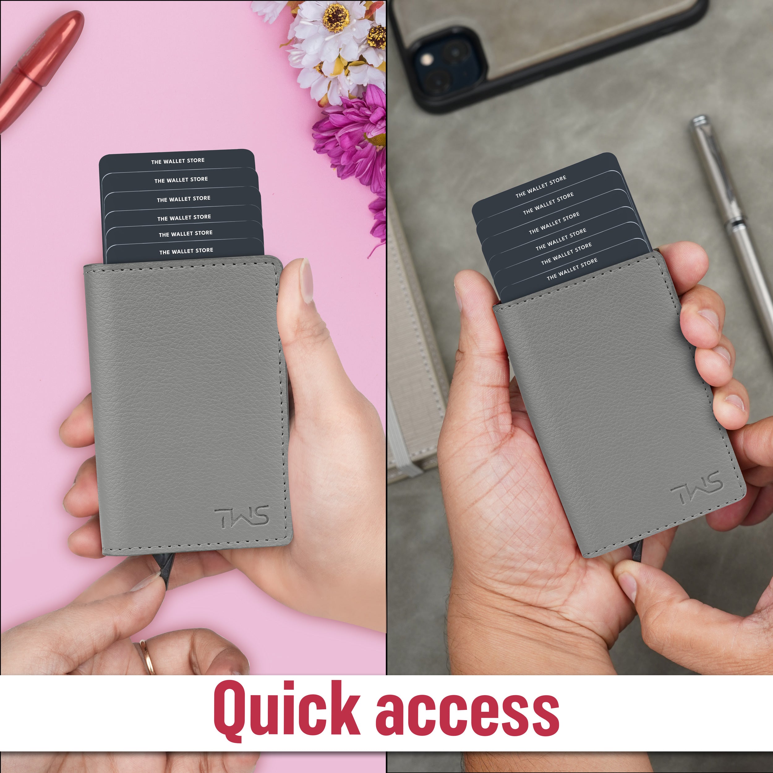 Vivid Vault RFID Protected Metal Cardholder - Grey