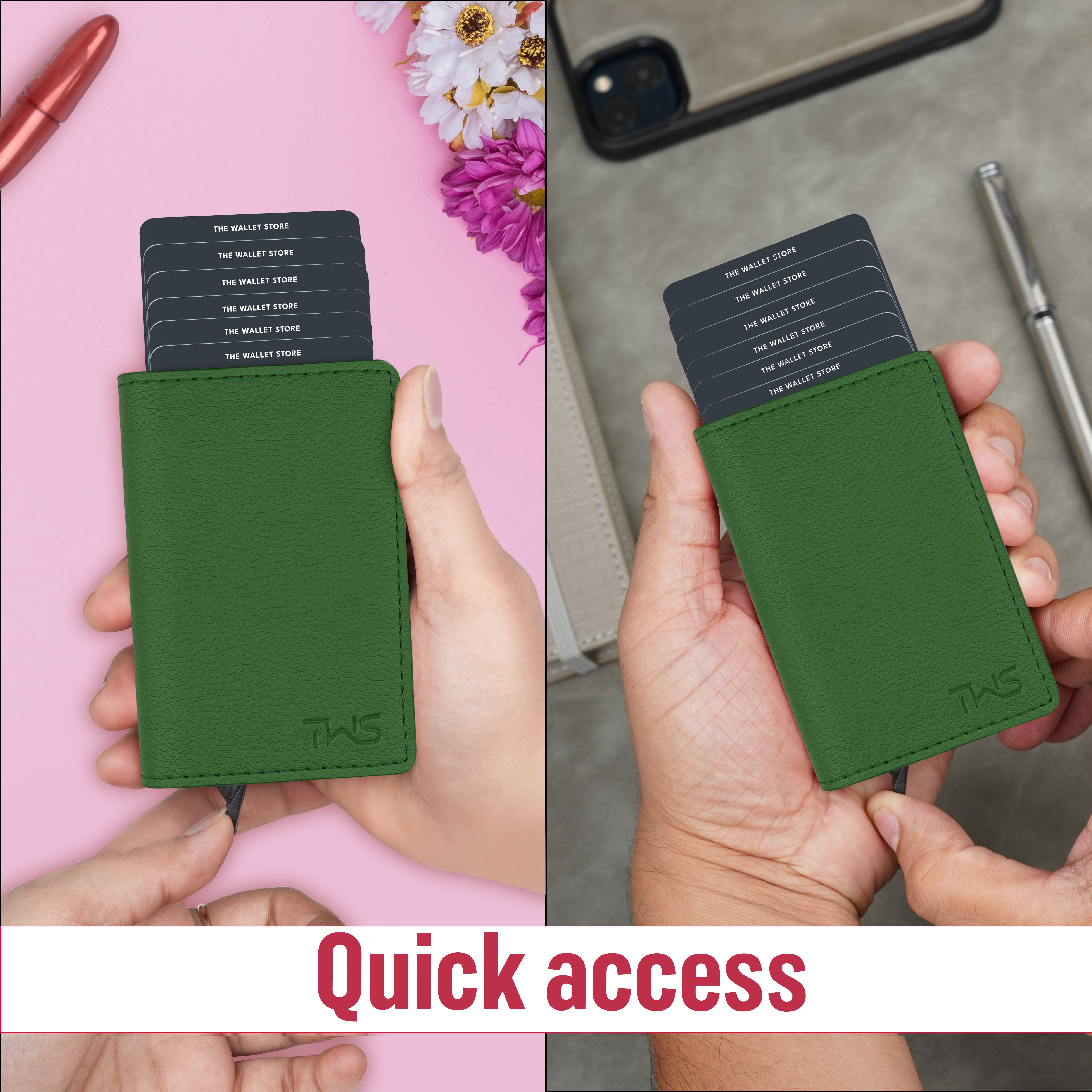 Vivid Vault RFID Protected Metal Cardholder - Green