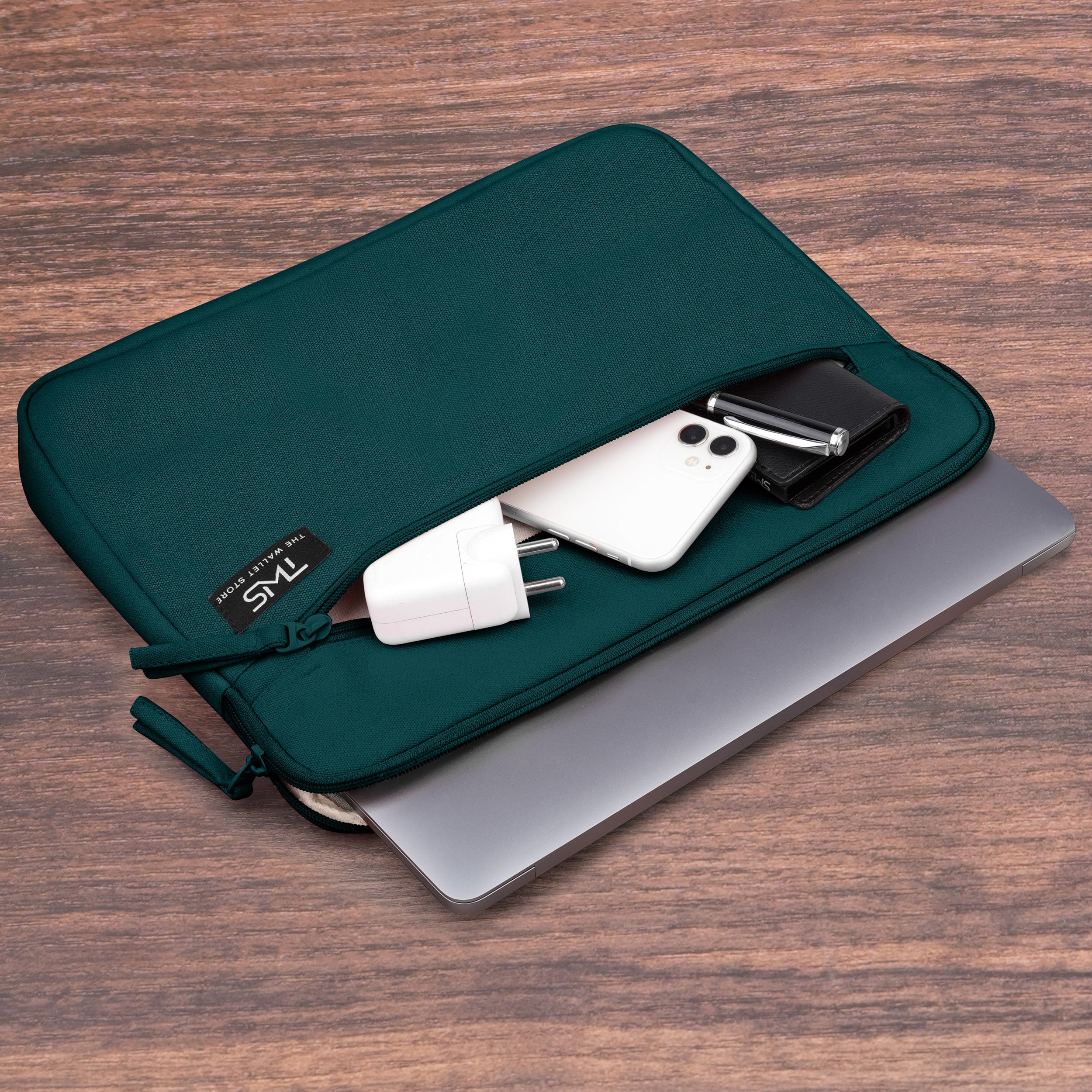 Sleek Guard Canvas Laptop Sleeve - Teal