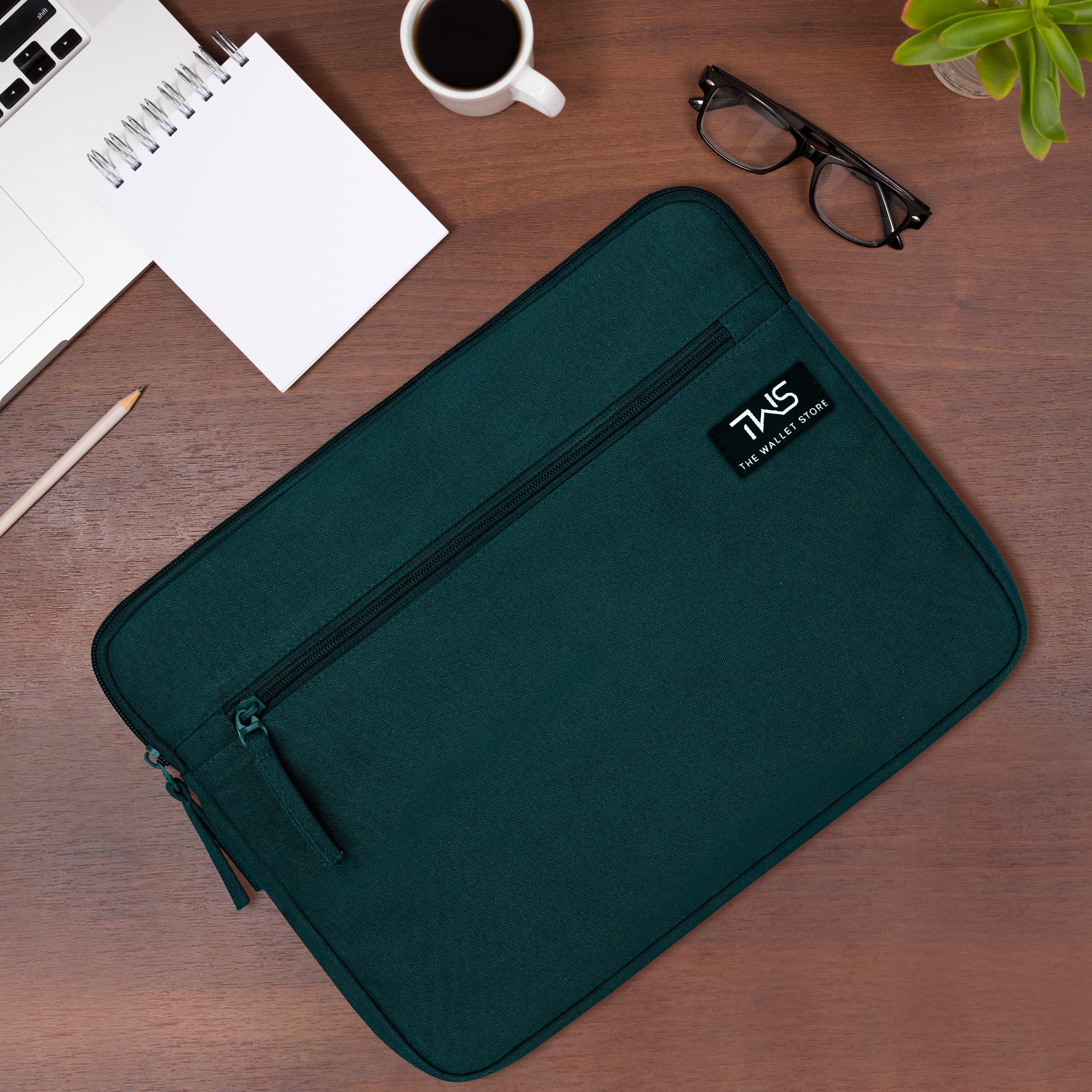 Sleek Guard Canvas Laptop Sleeve - Teal