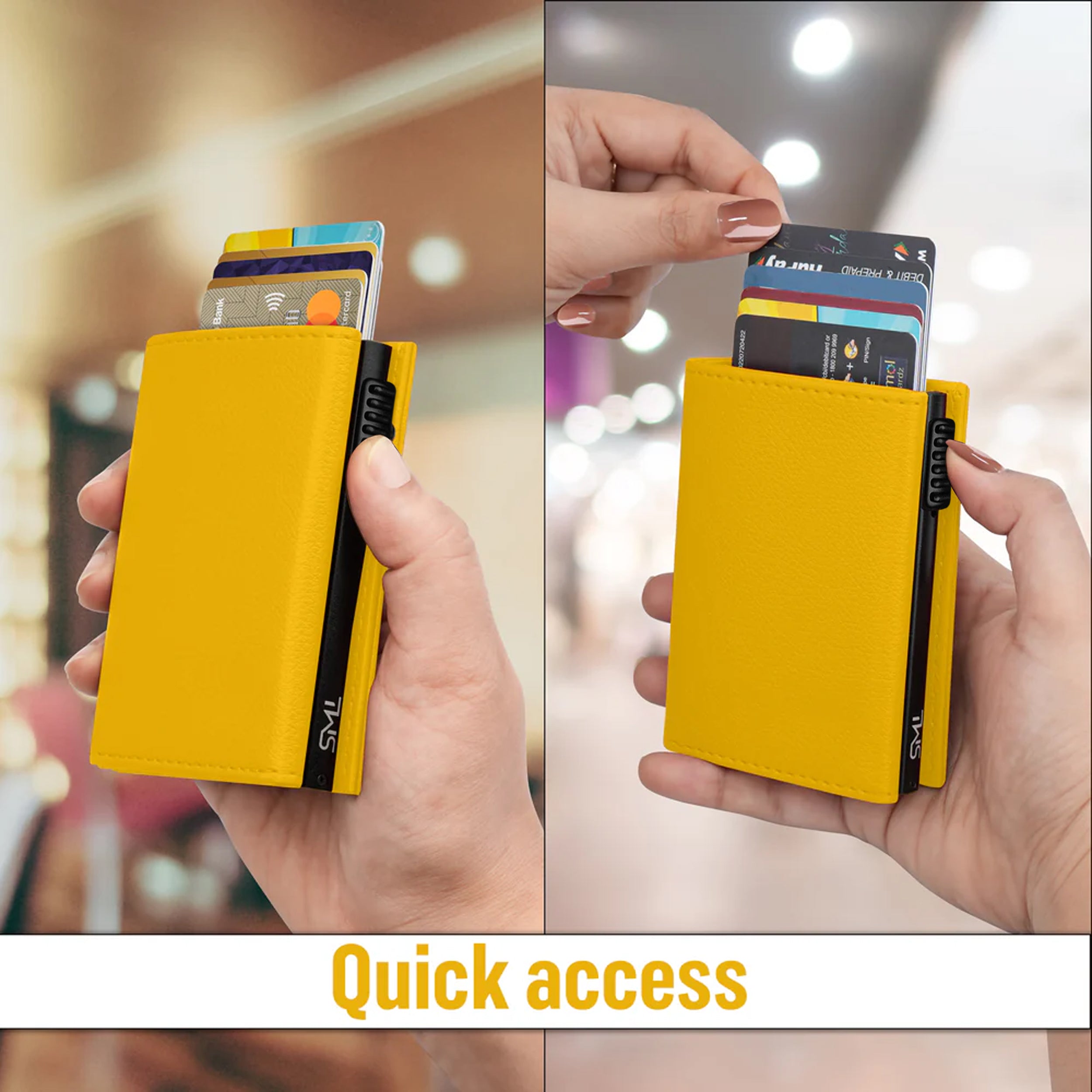 Urban Pop RFID Protection Wallet Cardholder - Yellow