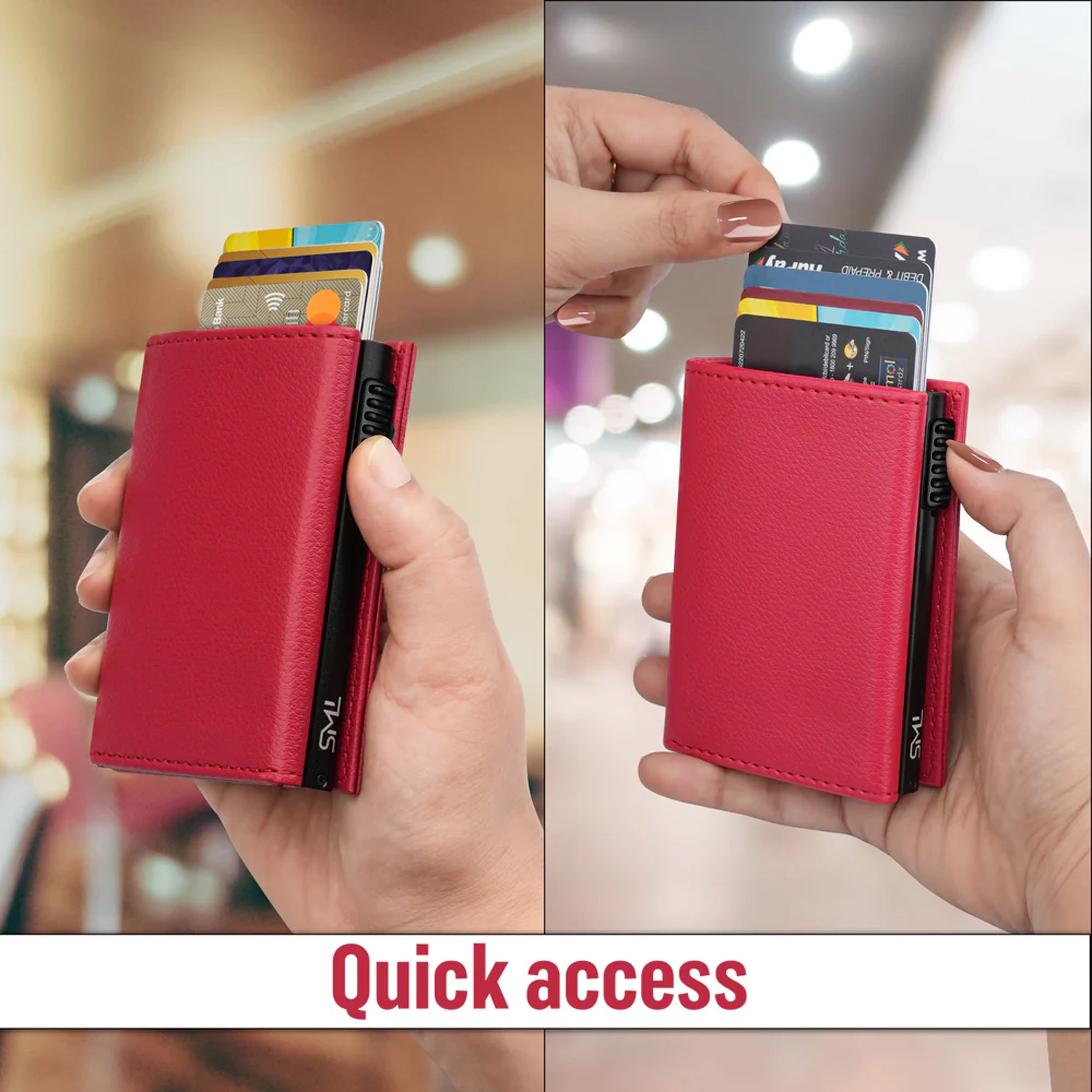 Urban Pop RFID Protection Wallet Cardholder - Red