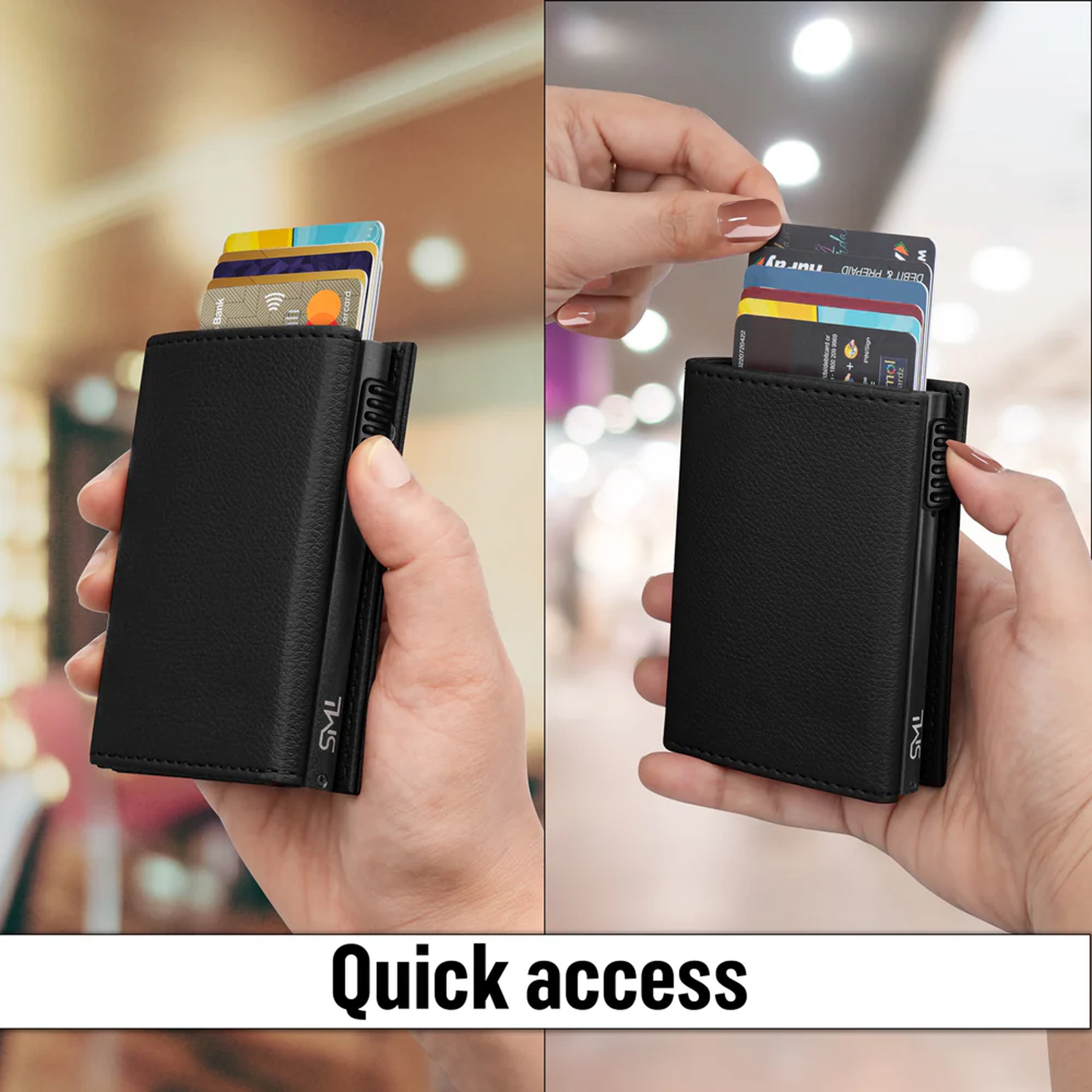 Urban Pop RFID Protection Wallet Cardholder - Black