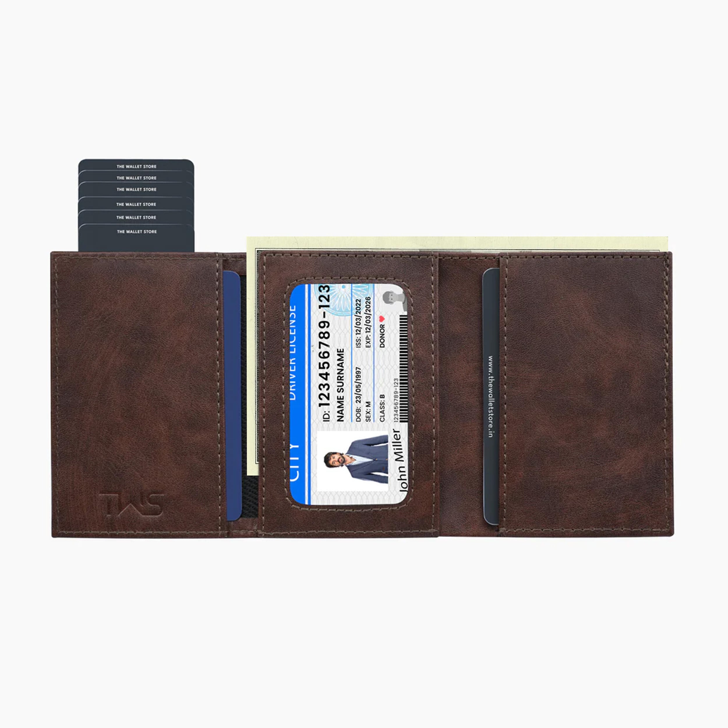 Defender RFID Protected Wallet Cardholder - Brown