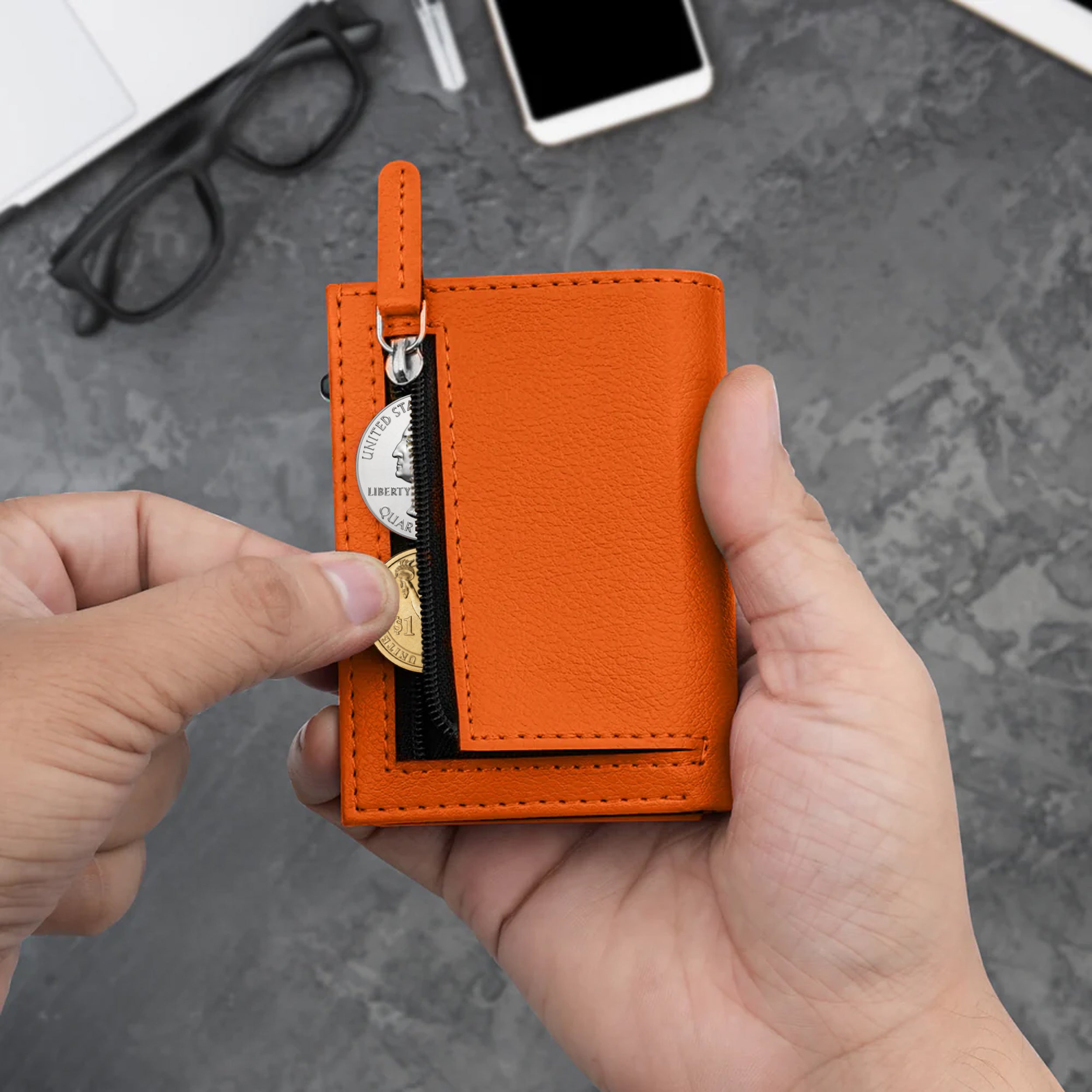 Urban Pop RFID Protection Wallet Cardholder - Orange