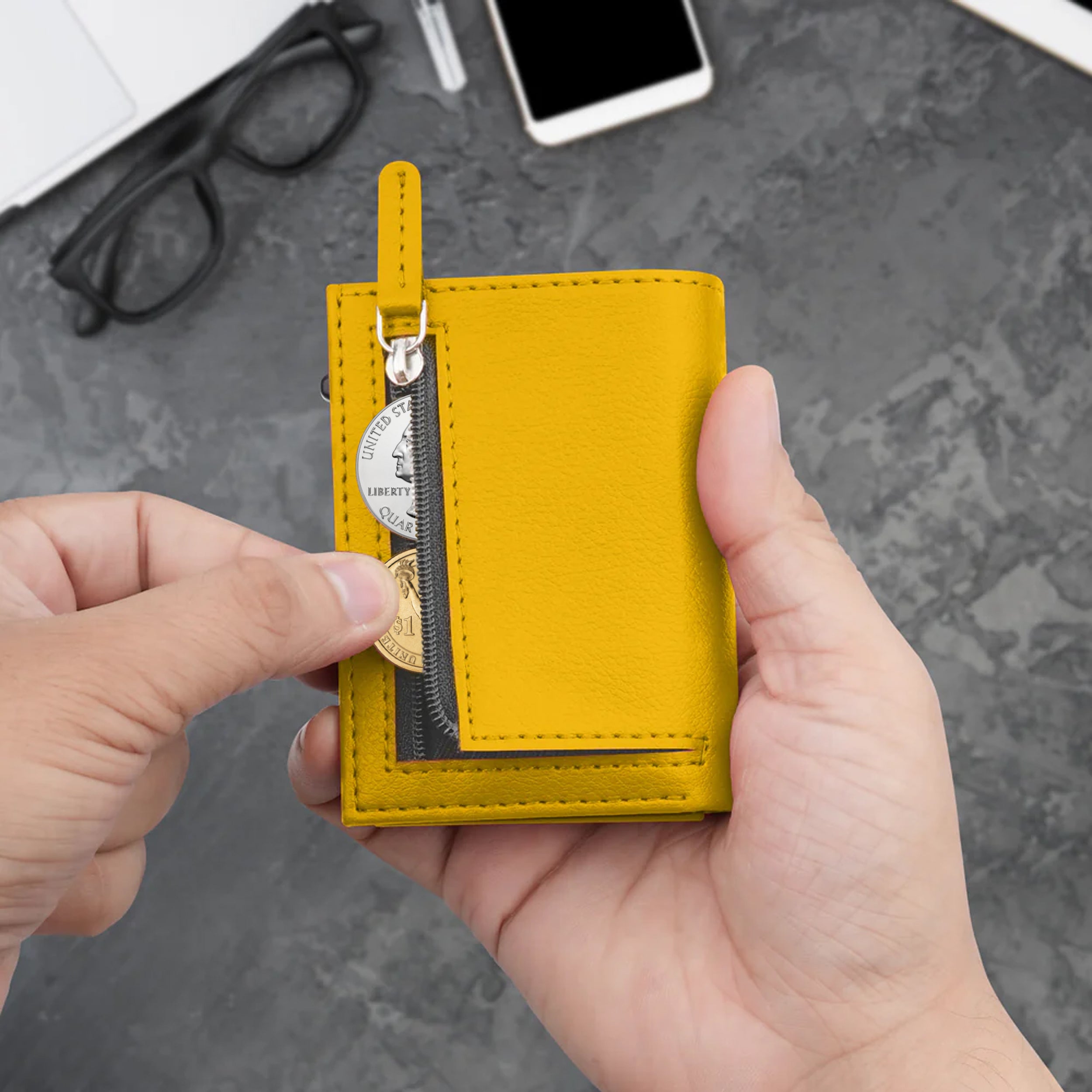 Urban Pop RFID Protection Wallet Cardholder - Yellow