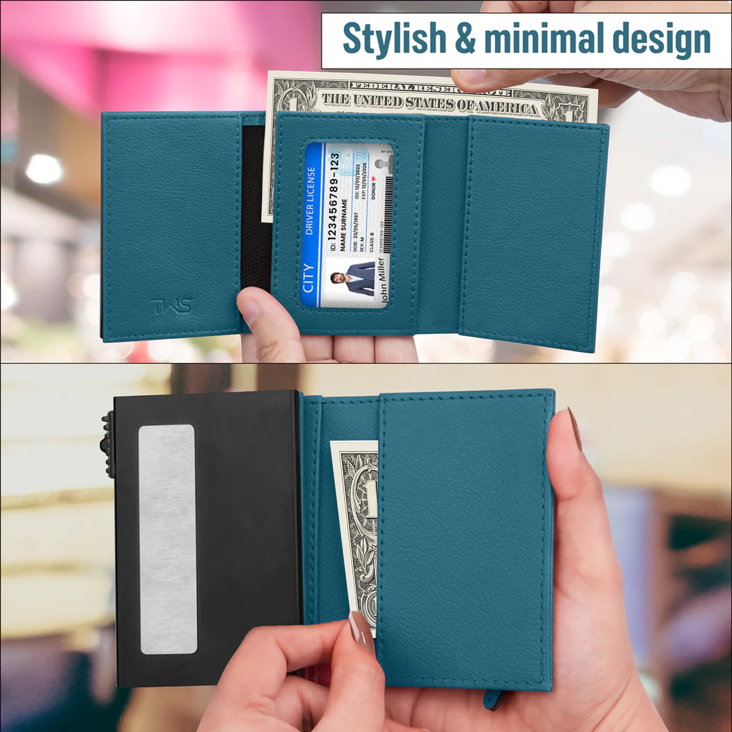 Urban Pop RFID Protection Wallet Cardholder - Blue