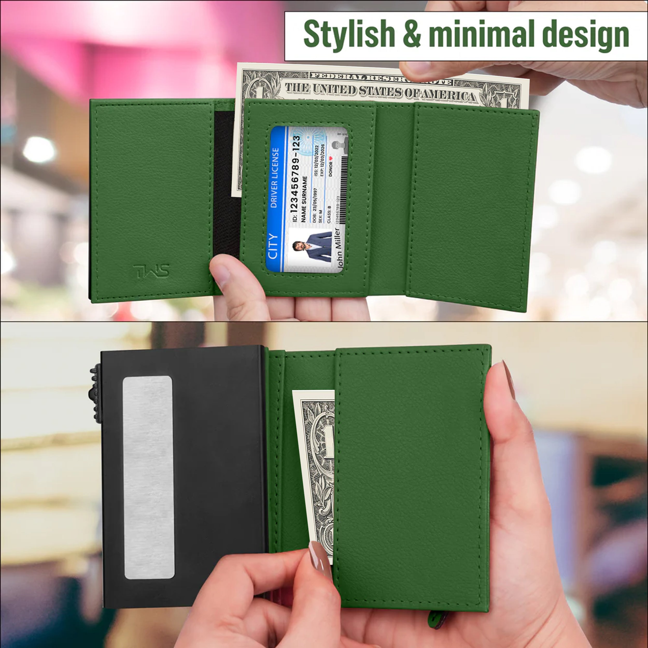 Urban Pop RFID Protection Wallet Cardholder - Green