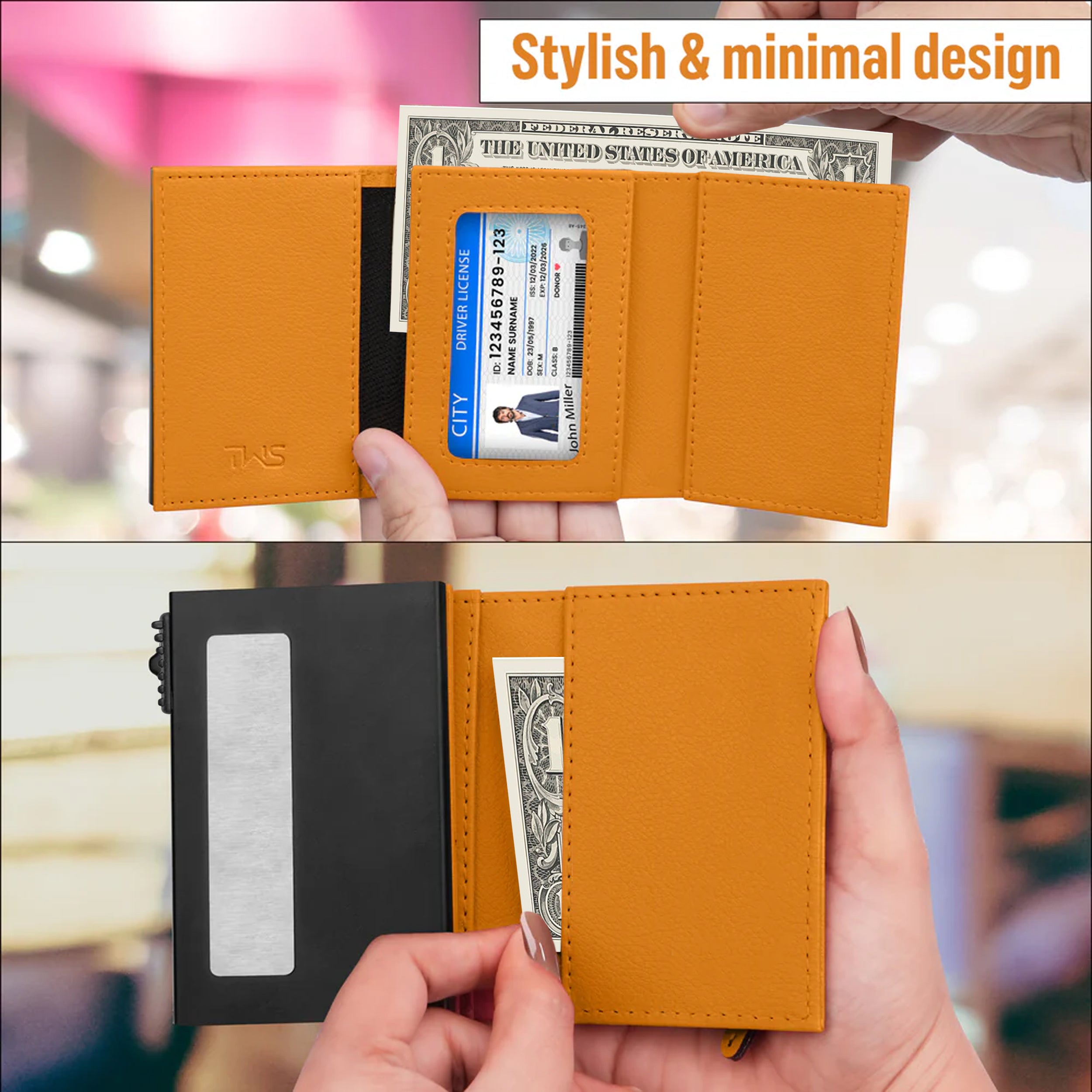 Urban Pop RFID Protection Wallet Cardholder - Mustard