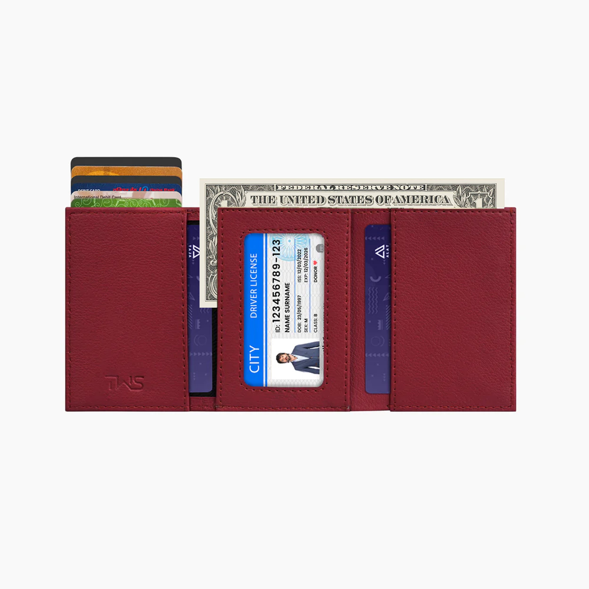 Urban Pop RFID Protection Wallet Cardholder - Maroon