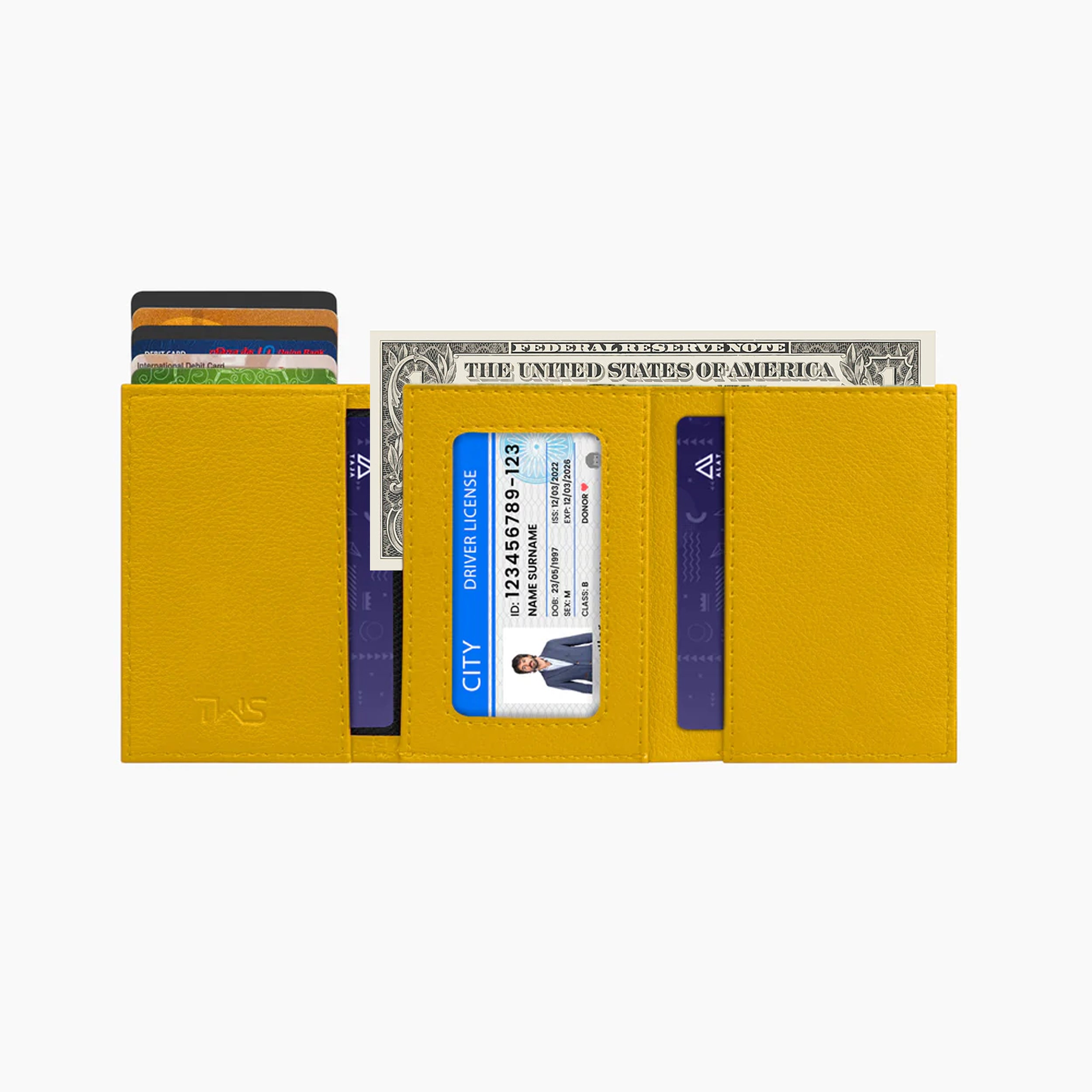 Urban Pop RFID Protection Wallet Cardholder - Yellow