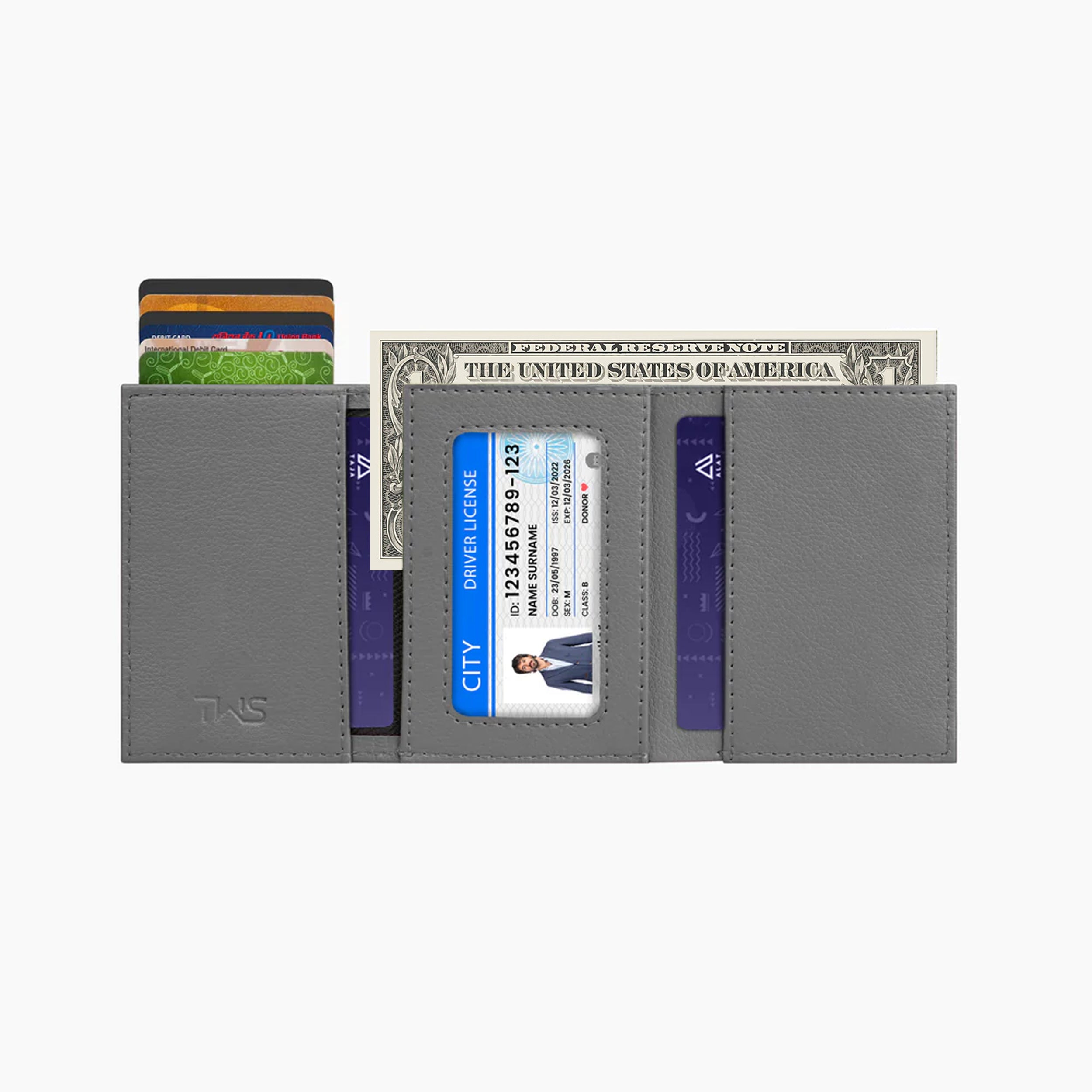 Urban Pop RFID Protection Wallet Cardholder - Grey