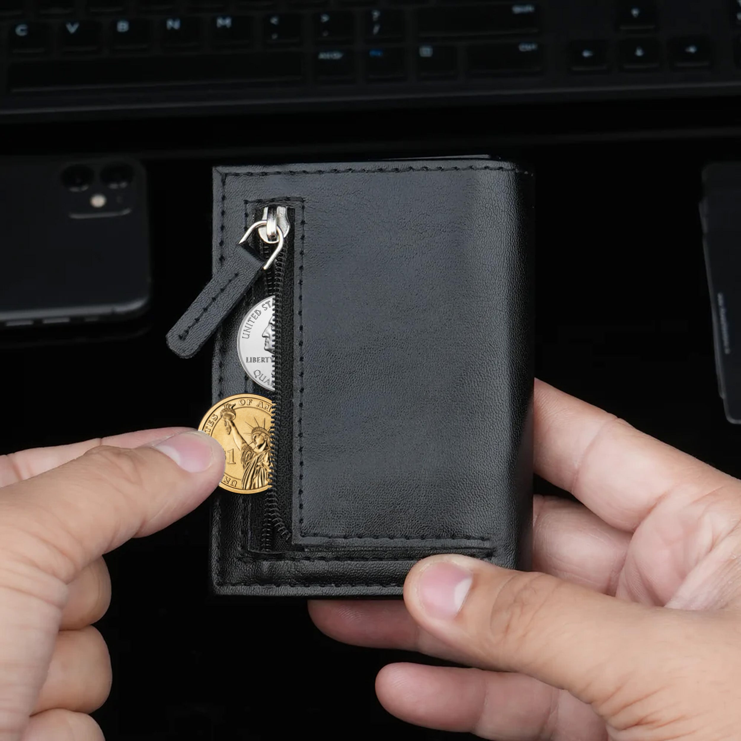 Defender RFID Protected Wallet Cardholder - Black