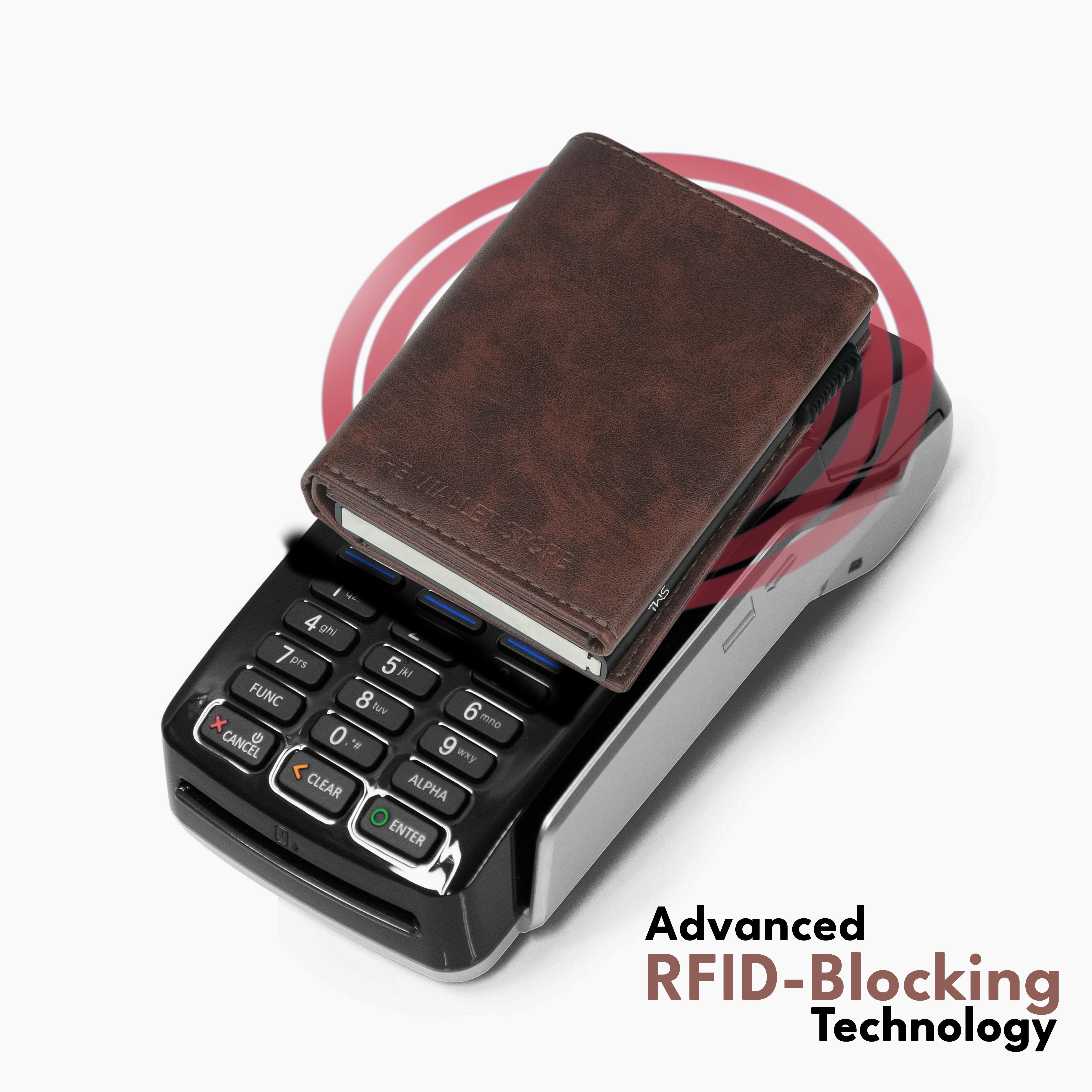 Defender RFID Protected Wallet Cardholder - Brown