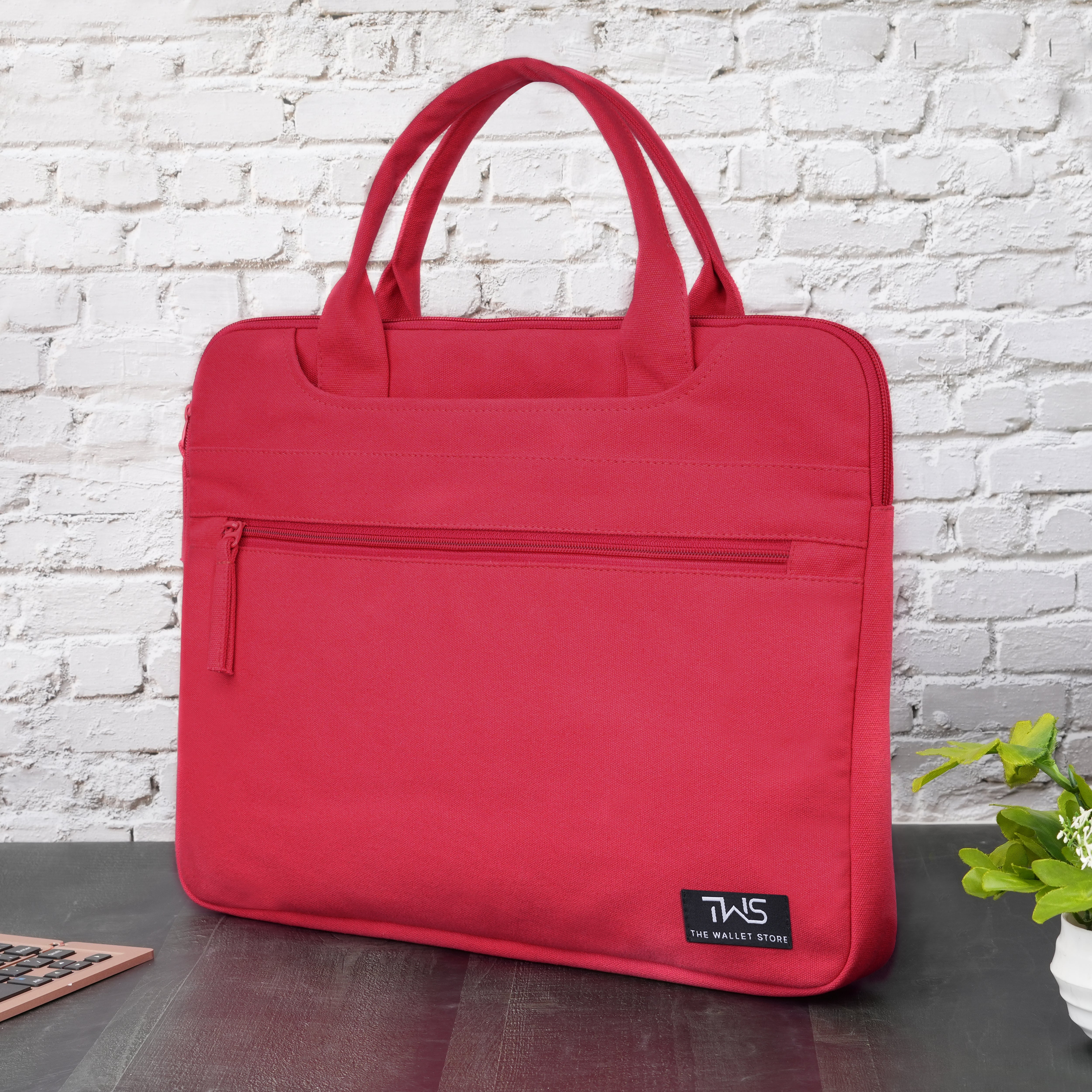 EcoCarry Canvas Laptop Bag - Red